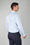Light Blue Regular Fit Cotton Long Sleeve Striped Shirt - 2