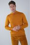 Mustard Regular Fit Wool Basic Half Turtleneck Knitwear