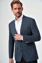 Anthracite Regular Fit Wool Buttoned Mono Collar Drop Double Slit Jacket - 5