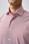 Burgundy Regular Fit Cotton Pocketless Long Sleeve Italian Collar Shirt - 4