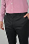 Black Wool Flannel Regular Fit Classic Men's Trousers - 4