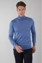 Men's Basic Half Turtleneck Knitwear Indigo - 4