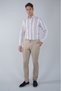 Camel Linen Lace-Up Elastic Sports Pants - 5