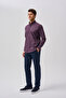 Studio Men's Pocketless Regular Fit Shirt Burgundy - 2