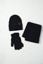 Men's Navy Blue Acrylic Scarf Beanie Set