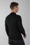 Tr 23203 Half Fisherman Front Jacquard Knitwear Black - 2