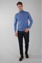 Men's Basic Half Turtleneck Knitwear Indigo - 5
