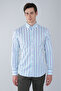 Long Sleeve Pocketless Green Cotton Men's Shirt