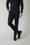 Black Cotton Polyester Natural Non-Pleated Sports Trousers