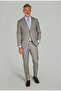 Comfort Fit Mono Collar Double Slit Suit with Buttons Gray - 2