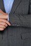Gray Wool Cashmere Buttoned Striped Swallow Collar 6 Drop Suit - 5