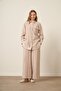 Women's Comfortable Modal Pocket Suit Beige 30717 - 6
