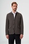 Green Polyester Buttoned Dark Jacket Coat