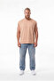 Men's Oversize Crew Neck Basic Undershirt Mink - 4