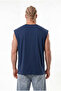 Men's Oversize Crew Neck Basic Undershirt Indigo - 3