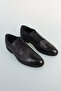 Black Leather Real Stitched Shoes