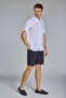 White Regular Fit Linen Birit Collar Shirt - 5