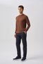 Studio Men's Crew Neck Knitwear Dark Tan - 2