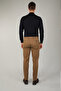 Khaki Cotton Chino Unpleated Men's Trousers - 2