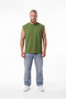 Men's Oversize Crew Neck Basic Undershirt in Castle Green - 4