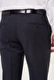Navy Blue Wool Classic Woven Trousers - 4