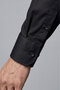 Black Regular Fit Cotton Long Pasha Collar Shirt - 5