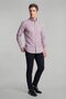 Burgundy Modern Fit Cotton Buttoned Pascha Collar Plaid Shirt - 3