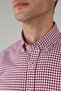 Red Regular Fit Cotton Long Pasha Collar Shirt - 3