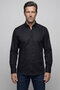 Black Regular Fit Cotton Long Pasha Collar Shirt