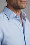 Light Blue Regular Fit Cotton Pocketless Classic Collar Long Shirt - 3