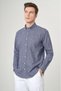Regular Fit Long Sleeve Sports Navy Blue Men's Shirt - 3