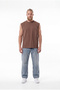 Men's Oversize Crew Neck Basic Undershirt Cocoa - 4