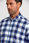 Bi̇sse Sports Shirt Regular Fit T-Shirt Collar Ecose Blue - 4