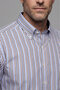 Brown Regular Fit Cotton Navy Blue Shirt - 3