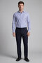 Blue Regular Fit Cotton Pocketless Long Collar Shirt - 5