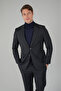 Black Mono Collar Double Slit 6 Drop Jacket Suit