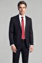 Black Wool Buttoned Mono Collar 4 Drop Suit