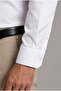 White Regular Fit Cotton Pocketless Classic Long Collar Oiron Shirt - 4