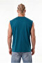 Men's Oversize Crew Neck Basic Undershirt Dark Petrol - 3