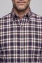 Brown Regular Fit Cotton Pocket Buttoned Long Collar Shirt - 3