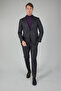 Smoked Wool Buttoned Swallow Collar Double Slit 6 Drop Suit