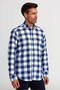 Bi̇sse Sports Shirt Regular Fit T-Shirt Collar Ecose Blue - 2