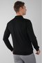 Black Wool Buttoned Polo Collar Knitwear - 2