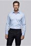 Blue Regular Fit Cotton Pocketless Classic Long Collar Iron Shirt