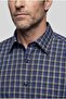 Navy Blue Regular Fit Pocketless Long Collar Shirt - 3