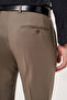 Beige Wool Classic Woven Trousers - 5