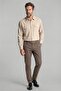 Beige Pocketed Zippered Classic Sports Pants - 3