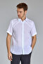 White Regular Fit Linen Birit Collar Shirt - 6