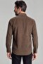 Brown Regular Fit Cotton Velvet Shirt - 2