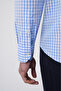 Blue Regular Fit Cotton Long Pasha Collar Shirt - 7
